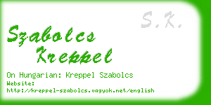 szabolcs kreppel business card